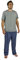 Nautica Men's Pajama Set with T-Shirt and Plaid Pant