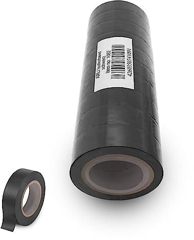 ARLI Isolierband schwarz 10er Pack – 10m x 13mm Elektro Isolierband für Kabel Reparatur & Elektroinstallation