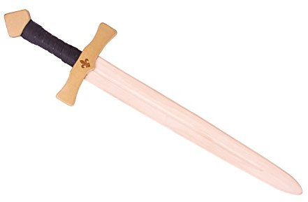 Ritterschwert Artus aus Holz für Kinder, ca. 60 cm lang - Spielzeug Schwert für kleine Ritter (gold)