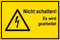 Warnschild aus Aluminium - Nicht schalten! Es wird gearbeitet - 45 X 30 cm