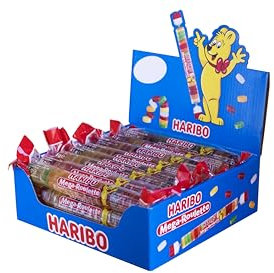 Haribo Mega Roulette Caramelos de Goma - 45g cada paquete, 1080 gr en total