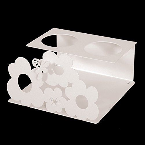 ARTI E MESTIERI 11231 SET TAVOLA PORTABICCHIERI TOVAGLIOLI APE COI FIORI IN METALLO BIANCO