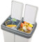 Alpfa Müllbehälter 2 x 30 L Duo Bin grau/Granit - Made in Europe INKL. 2 ERSATZFEDERN