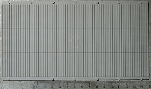 Auhagen 52233.0 - Dekorplatten Trapezblech, 10 x 20 cm Struckturfläche, grau