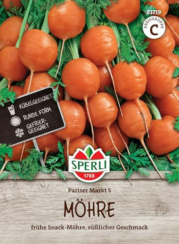 Sperli Premium Möhren Samen Pariser Markt 5 ; kugelförmige Karotte ; runde Karotten Samen