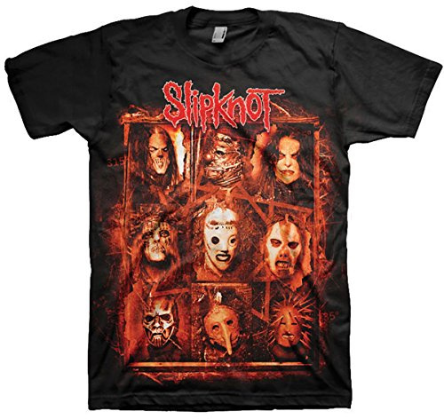 Slipknot Men's Rusty Face Short Sleeve T-Shirt, Black, Small
