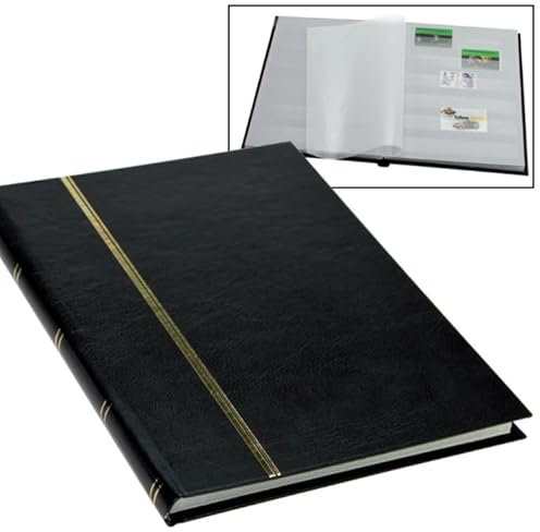 SAFE 131 Einsteckbuch im Buchformat mit 16 weißen Seiten | Goldlinienprägung auf Deckel und Rücken | 170 x 225 mm