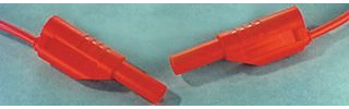 MULTICOMP PRO Red 4mm Stackable Banana Plug to Plug Test Lead – 28A 1m – 76-026