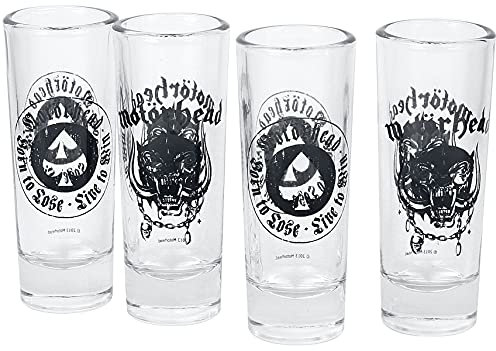 Motörhead 4 SCHNAPSGLÄSER BORN TO LOSE/LIVE TO WIN NEU+BOX