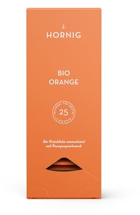 J. Hornig Bio Orange Früchtetee, fruchtig-frisch mit Zitrusnoten, 25 Beutel