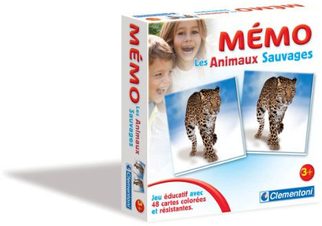 Clementoni – 12824-memo die Tiere sauvages-jeu lehrreich
