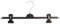 Hagspiel - Set di 20 appendiabiti in plastica, con 2 pinze a clip robuste, 40 cm, colore nero