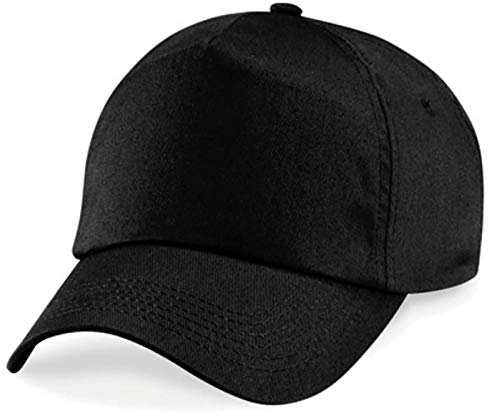 Shirtinstyle Basecap Cap 5 Panel Cap Verschluss Klettverschluss Größe Unisex, Farbe schwarz