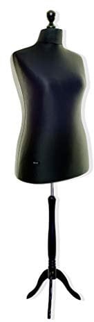 LUCCESI Schneiderpuppe | zum Probierpreis! | Größen S - XL (Female ♀) | Torso Size: XL (44-46) | Wechselbezug schwarz | Standfuss schwarz | Damen - Schaufensterpuppe