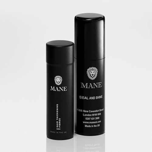 Mane Fibres Épaississantes et Spray Fixant - couleur Sel et Poivre (11 couleurs disponibles)