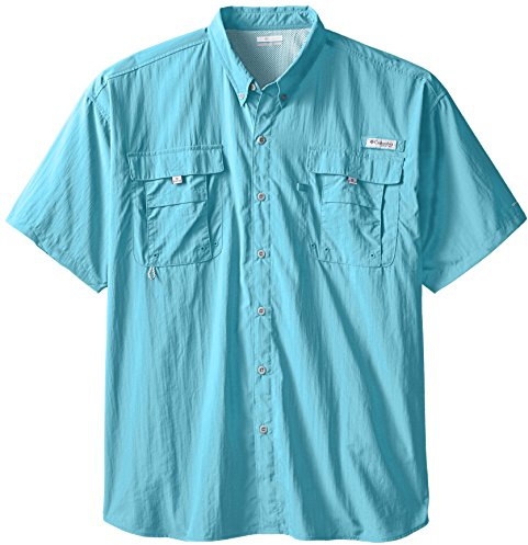 Columbia Men's Bahama II UPF 30 Short Sleeve PFG Fishing Shirt, Coastal Blue, XX-Large