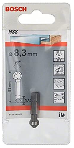 Bosch Accessories 2608596405 Fraise conique à lamer HSS queue six pans Ø 8,3 mm