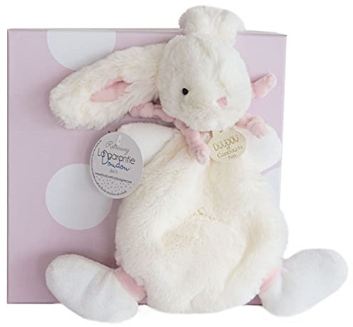 Doudou et Compagnie - Doudou Lapin Bonbon - Boite Cadeau - Rose - 26 Cm - Doux - Idée Cadeau de Naissance Fille et Garçon - Garantie Doudou Perdu - DC2122