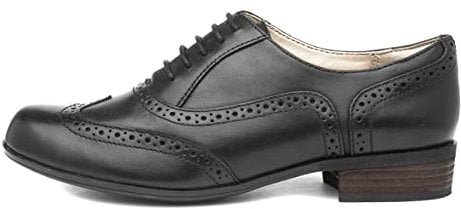 Clarks Damen Hamble Oak Derby, Schwarzes Leder, 40 EU