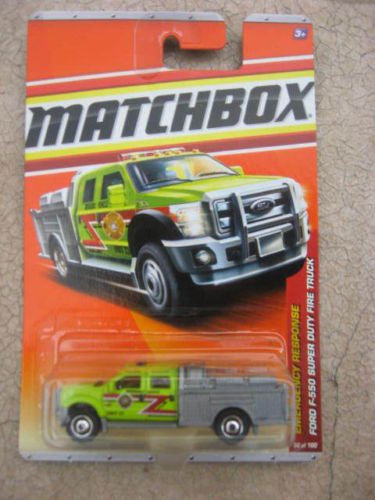 Matchbox 2011 Emergency Response 50 of 100 Ford F-550 Super Duty Fire Truck (Green/Gray)