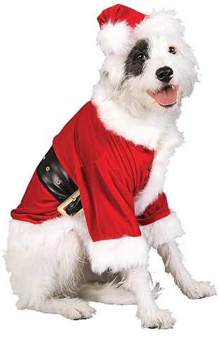 Rubies Official Santa Claus Dog Costume, Christmas Pet Dress Up, Size Medium Halloween Halloween