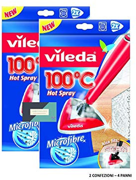 X2 CONFEZIONI ORIGINALE PANNI VILEDA PER SCOPA HOT SPRAY MICROFIBRA 146576