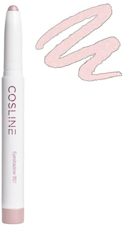 COSLINE Eyeshadow Lidschatten Rosenholz 307, Rosa, Roséfarbener Glitzer-Eyeshadow, Schimmernder Lidschattenstift, Praktisch für unterwegs, Vegan, Made in Germany