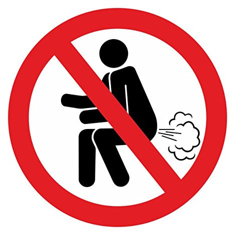 Spaß Kostet Aufkleber Furzen VERBOTEN (wetterfest)