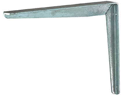Pollmann®Baubeschläge 2369000 Regalstütze T-Profil 300x 550 mm, feuerverzinkt, 2 Stück