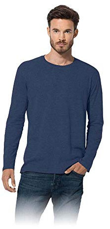Stedman Apparel Men's Classic-T Long Sleeve/ST2500 T-Shirt, Navy Blue, Large