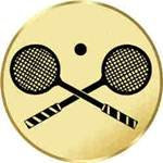 S.B.J - Sportland Pokal/Medaille Emblem, Motiv Squash, Durchmesser 50 mm, Gold