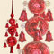Lauschaer Glaskunst-Christbaumspitzen Christbaumspitze Old Germany-Trio (Rot)