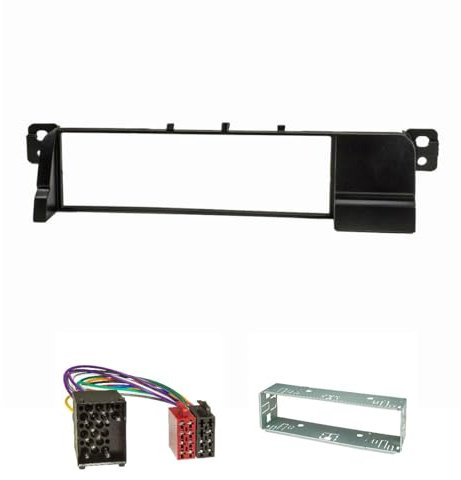 tomzz Audio 2404-018 Radioblende Set kompatibel mit BMW 3er E46 mit Radioadapter ISO (Alter Anschluß) Einbauschacht
