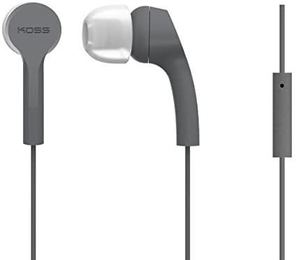 Koss KEB 9i In Ear Headphone for iPhone/iPad/iPod/MP3 Players/Samsung/Smartphones - Grey