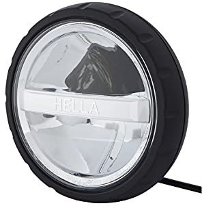 HELLA 1F2 012 414-001 LED-Fernscheinwerfer - Comet 200 - 12V - rund - Referenzzahl: 12.5 - geschraubt - glasklare Streuscheibe - Lichtscheibenfarbe: glasklar - Kabel: 1200mm - rechts/links