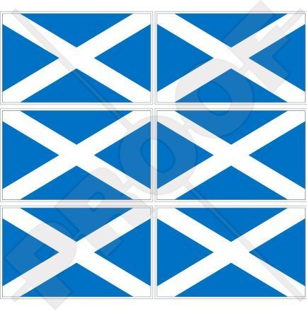 Schottische Flagge UK Saltire, ST ANDREW 'S CROSS 40 mm (40,6 cm) Mobile Handy Vinyl Mini Sticker, Aufkleber X6