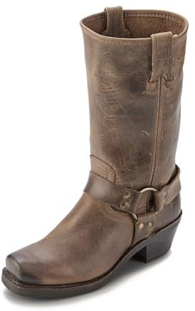 Frye Harness 12R Cowboy Boots, Smoke - Old Town Leather, 9
