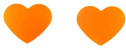 JewelryWe MAGNET Ohrstecker Herz Ohrringe: Orange Herzförmig Magnetische Ohrstecker Neon Fake Plugs MAGNETOHRRINGE Fake Piercing Tunnel Ohrringe Ohne Ohrloch Ohrschmuck für Damen Mädchen