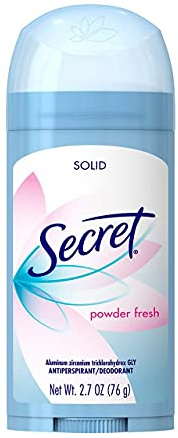 Secret Invisible Solid Antiperspirant Deodorant - Powder Fresh 80 ml (Pack of 3)
