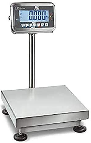 Plattformwaage [Kern SFB 50K5LHIP] Edelstahl-Plattfomwaage mit Staub- und Spritzwasserschutz IP65, Wägebereich [Max]: 50 kg, Ablesbarkeit [d]: 5 g, Wägeplatte: BxT 400x300 mm (Edelstahl)