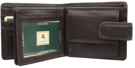 VISCONTI Heritage Collection Strand Leather Wallet with Tab Closure RFID Blocking HT13 Chocolate