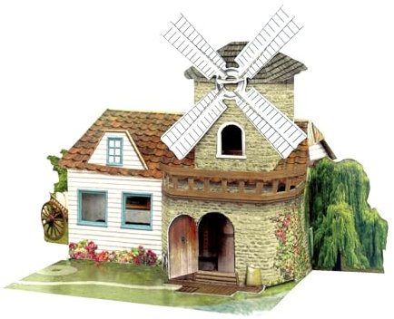 Santoro Pop Up Places, 3D-Pop-Up-Grußkarte – Die Windmühle – Für Ihn, Für Sie, Familie, Freunde, Geburtstag, Jubiläum