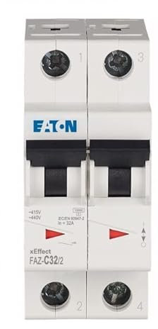 Eaton 278763 interruttore magnetotermico, 32 a, 2p, C-Char