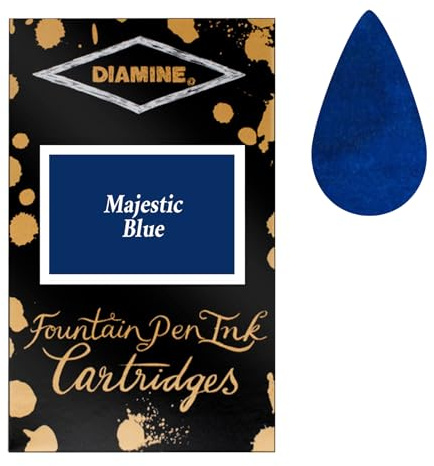 Diamine Majestic Blue Fountain Pen Ink cartridges 18 Pack