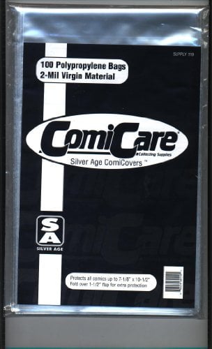 ComiCare Schutzhüllen für Comic-Hefte, aus Polypropylen, umlaufender Schutz, 100 Stück (Supply110)