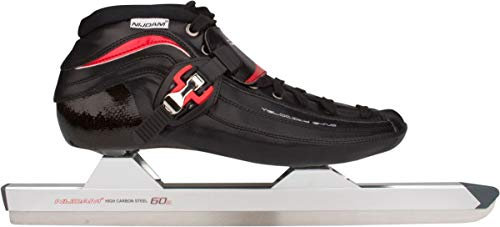 Schreuders Sport, Unisex-Erwachsene, Nijdam Pro-line, wärmeformbarer Carbon-Speed-Skate, Leder, Schwarz/Rot, 40