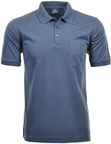 RAGMAN Herren RAGMAN Kurzarm Softknit Poloshirt 5X-Large, Azur-778