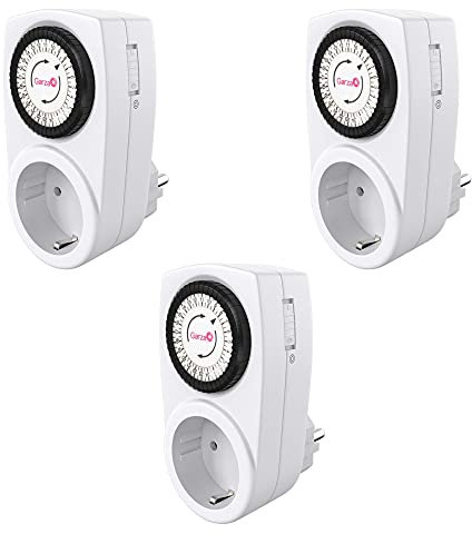 Garza Power - Temporizador analógico Mini, blíster de 3 unidades