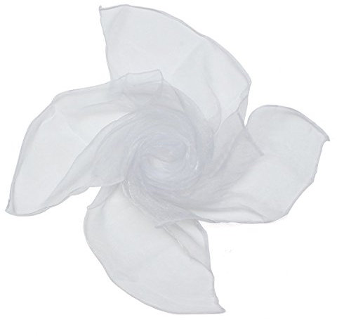Boolavard Sheer Chiffon Platz Schal in den Farben - im Stil der 50er (White)