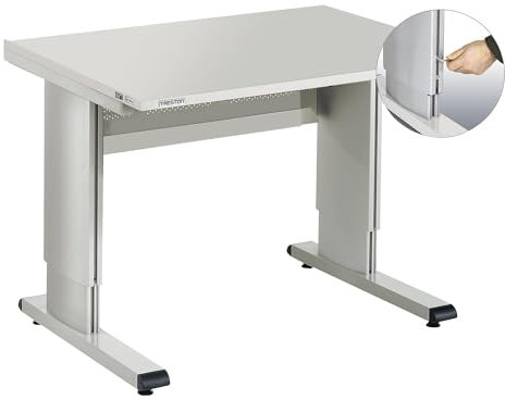 Treston Arbeitstisch WB811 Manuell Höhenverstellbar für Industrie, 1073 x 800 mm